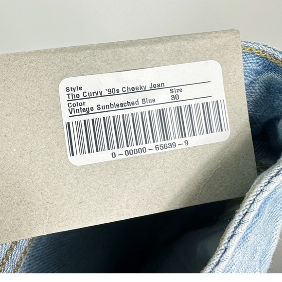 NWT Everlane Womens The Curvy 90s Cheeky Straight Jeans Y2K Cotton Size 30 - Picture 9 of 10